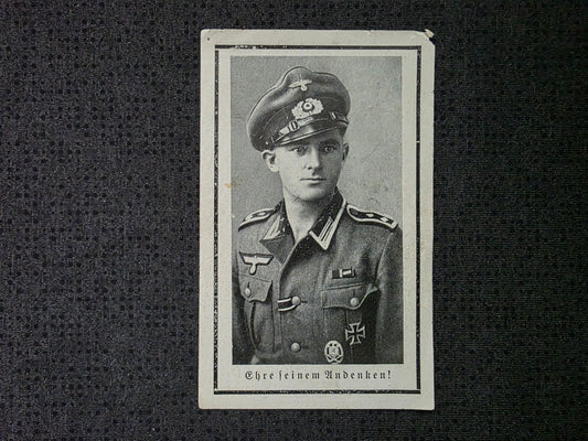 Sterbebild Oberfeldwebel Metten Zugführer 1. Komp. Pionier-Btl. 10 Janowschtschina Ukraine - www.mmilitaria.com