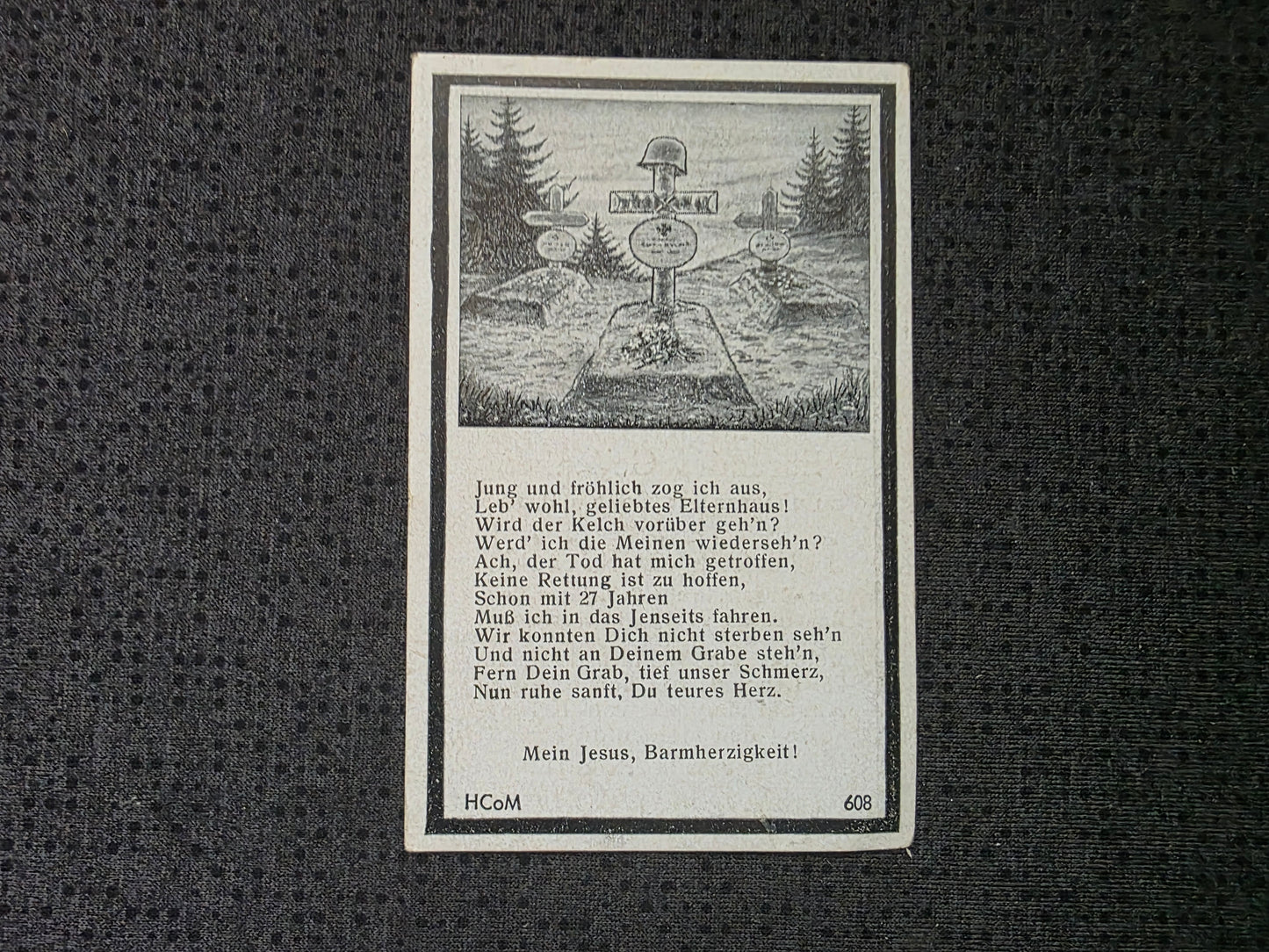 Sterbebild Sanitäts-Obergefreiter Söll 1. Komp. Gebirgs-Pionier Btl. 83 Kriwoj Rog Ukraine