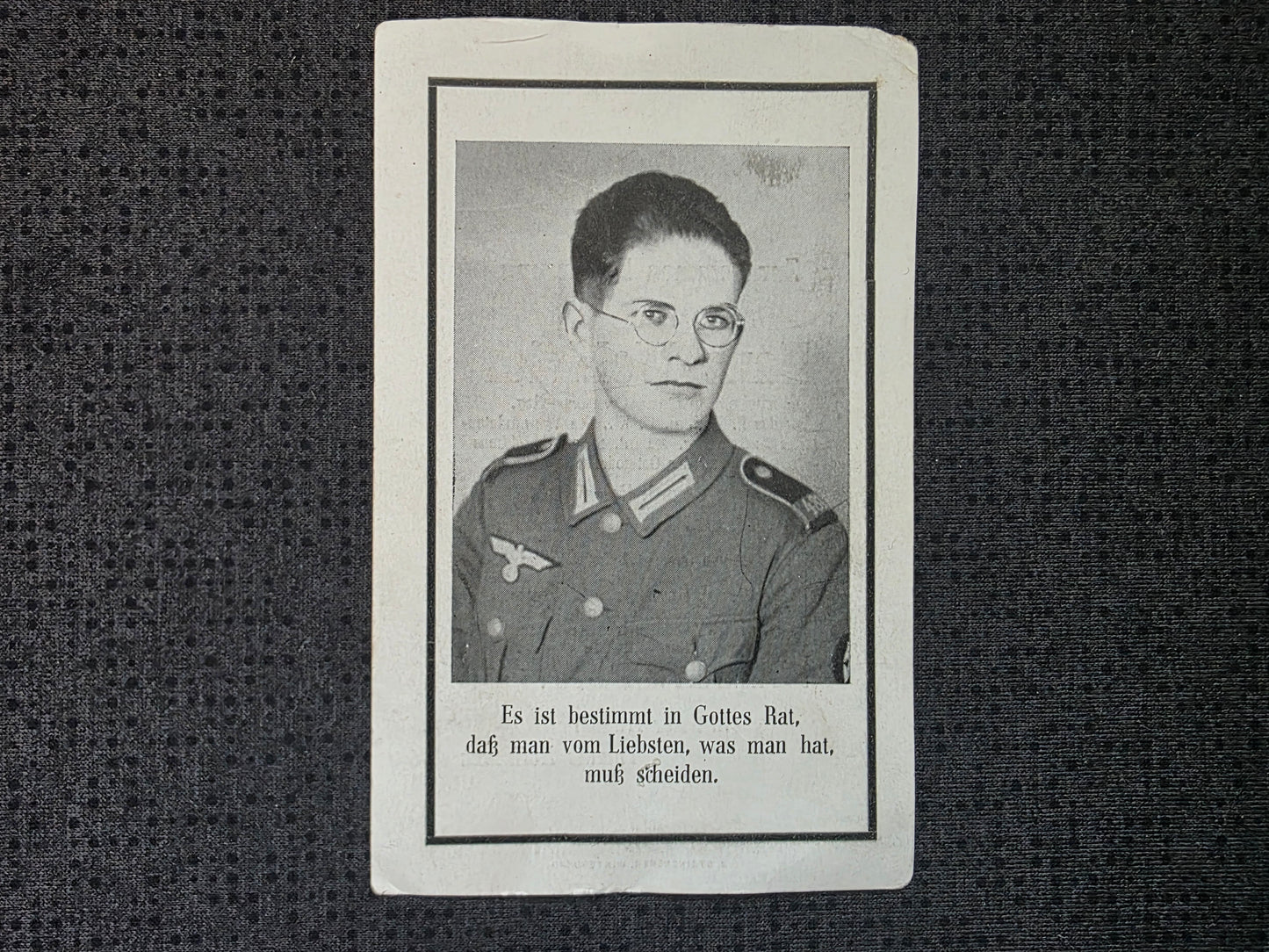Sterbebild Obergefreiter Kaltenbach 8. Komp. Gren. Regt. 481 Iwoschino Russland - www.mmilitaria.com