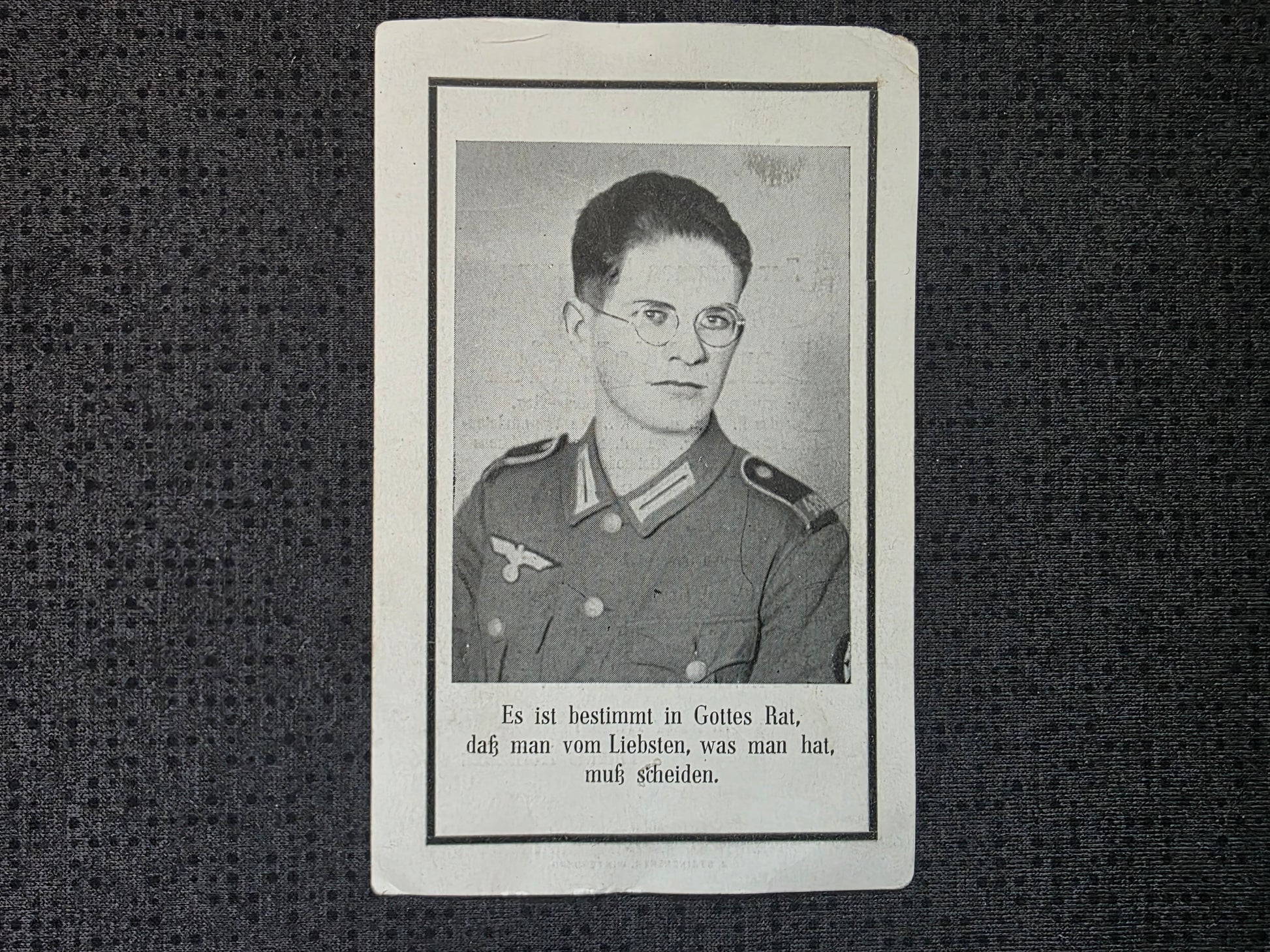 Sterbebild Obergefreiter Kaltenbach 8. Komp. Gren. Regt. 481 Iwoschino Russland - www.mmilitaria.com