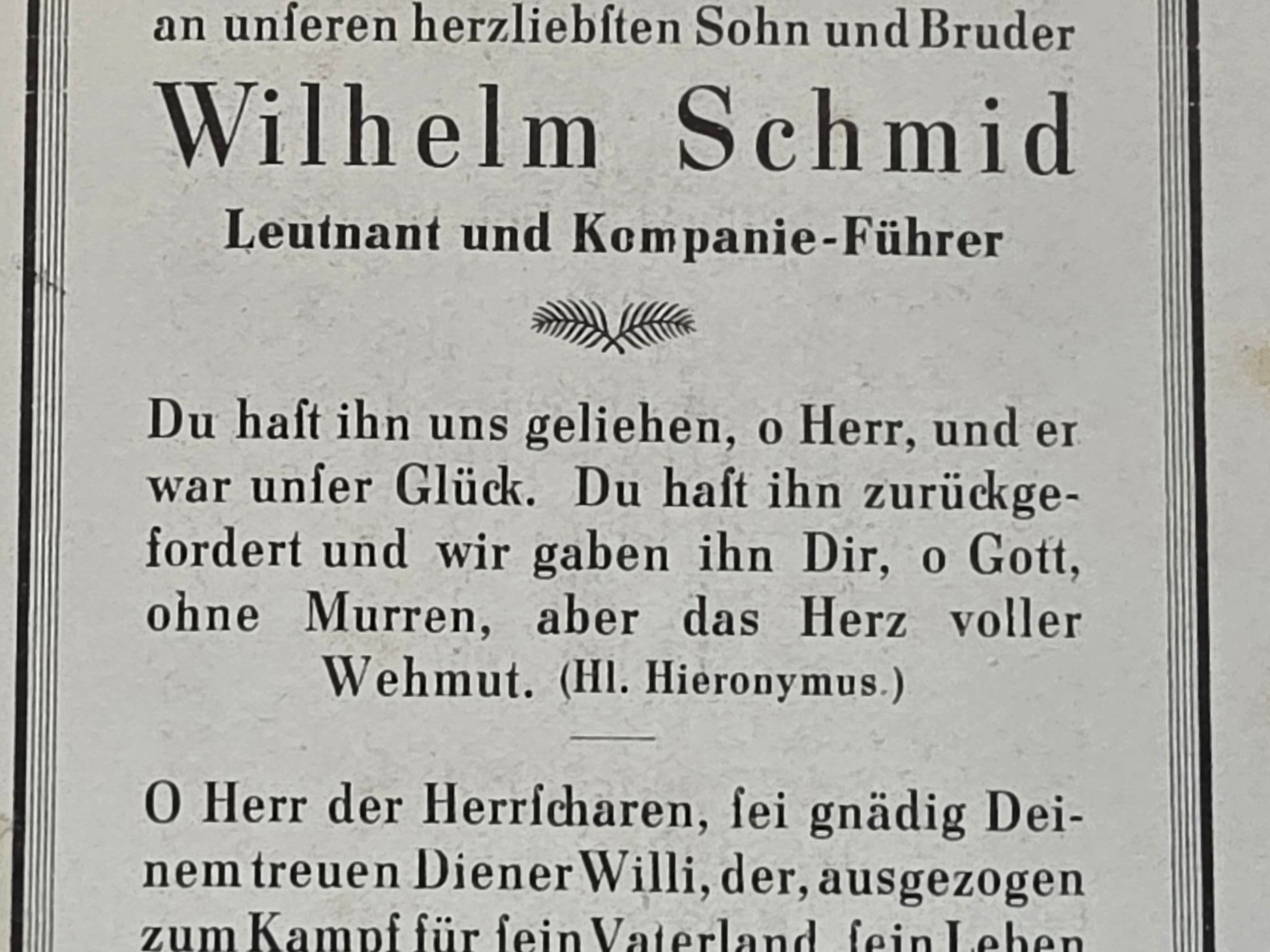 Sterbebild Leutnant Hochstädt KP-Chef Endkampf Sarnia Zwola Polen - www.mmilitaria.com