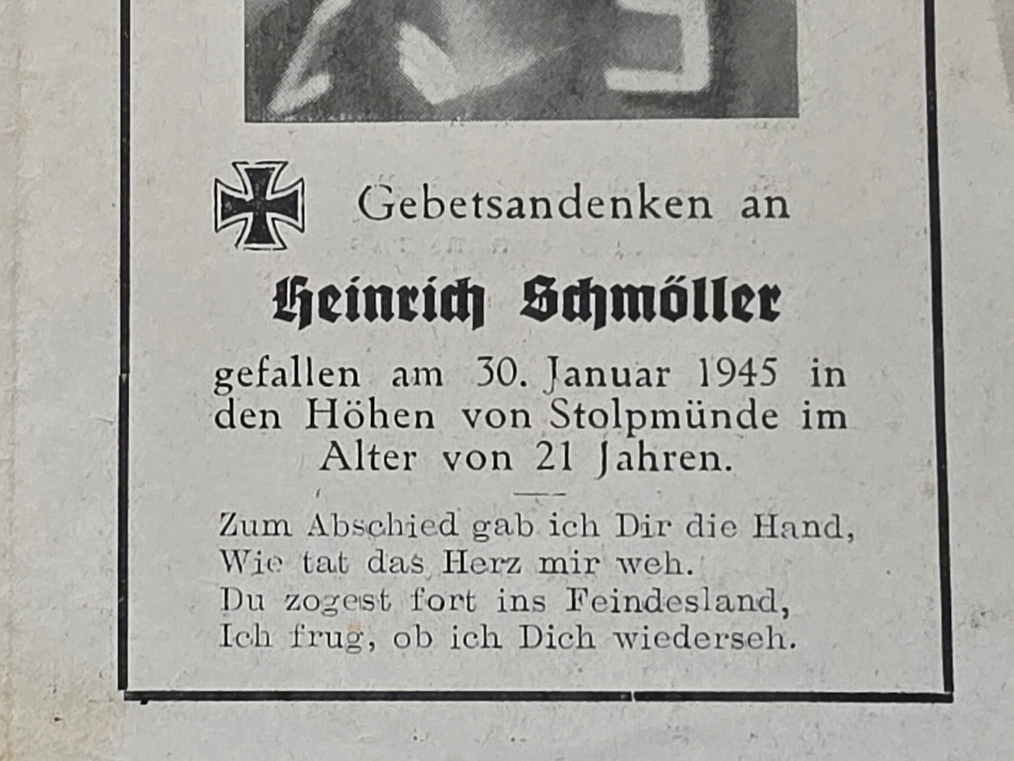 Sterbebild Brüder Gefreiter Gebirgsjäger Bootsmannsmaat Stolpmünde Ostsee Polen - www.mmilitaria.com