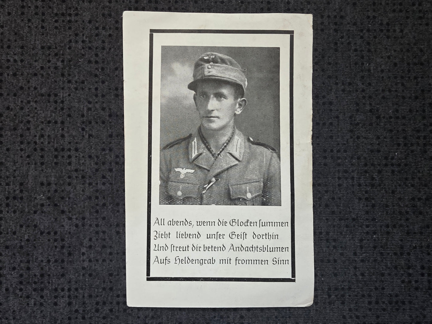 Sterbebild Obergefreiter Neustockach Gebirgsjäger Regt. NKS Ungarn Kroatien - www.mmilitaria.com