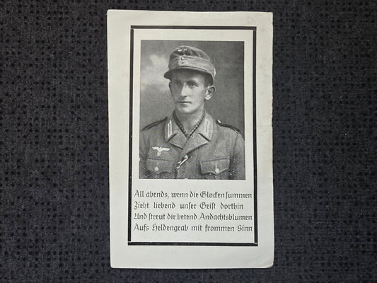 Sterbebild Obergefreiter Neustockach Gebirgsjäger Regt. NKS Ungarn Kroatien - www.mmilitaria.com