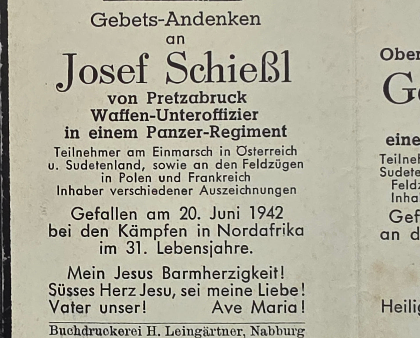 Konvolut Nachlass Familie Amberg + Sterbebilder + Fotos + Feldpost Werfer Regt. 88 - www.mmilitaria.com