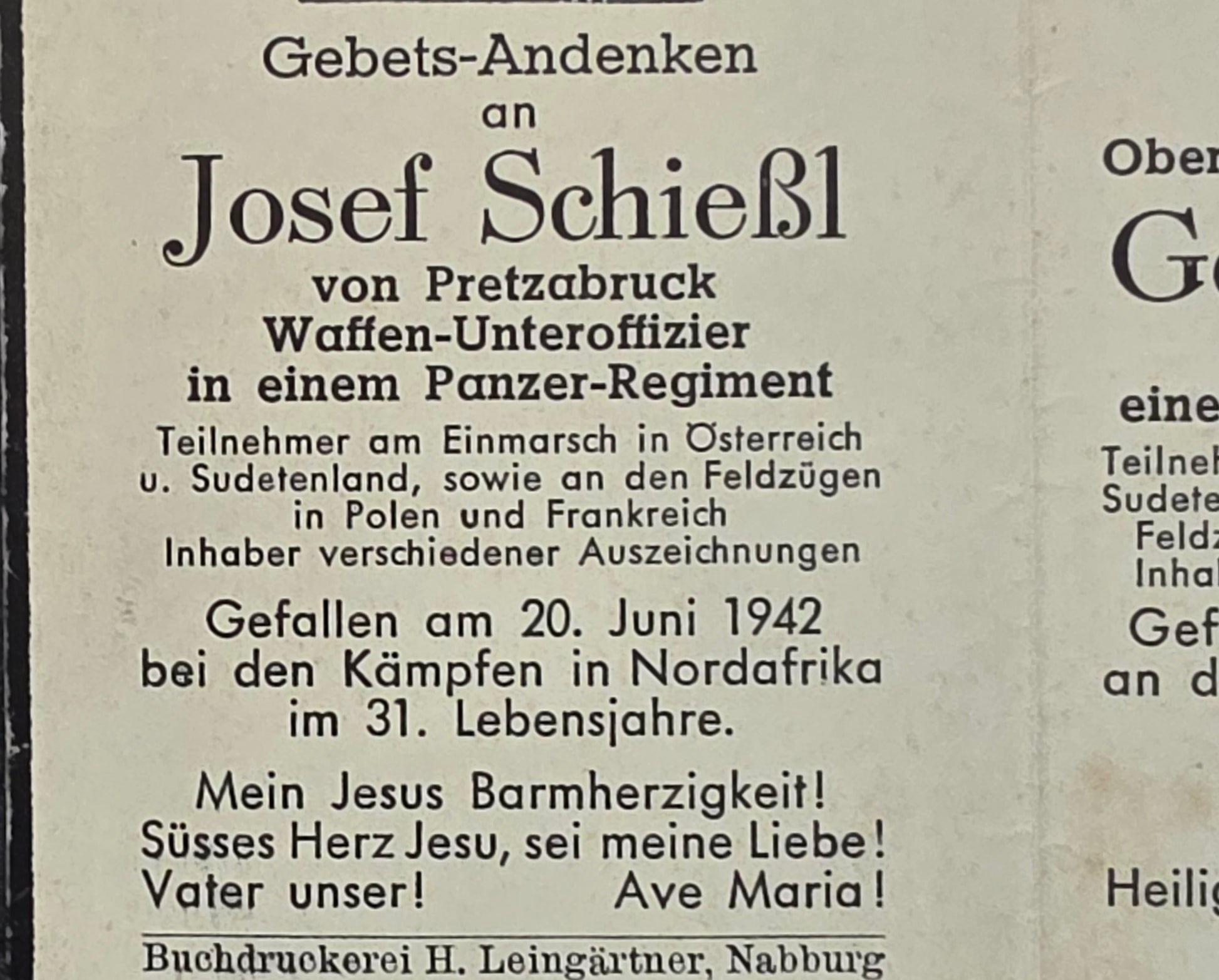 Konvolut Nachlass Familie Amberg + Sterbebilder + Fotos + Feldpost Werfer Regt. 88 - www.mmilitaria.com