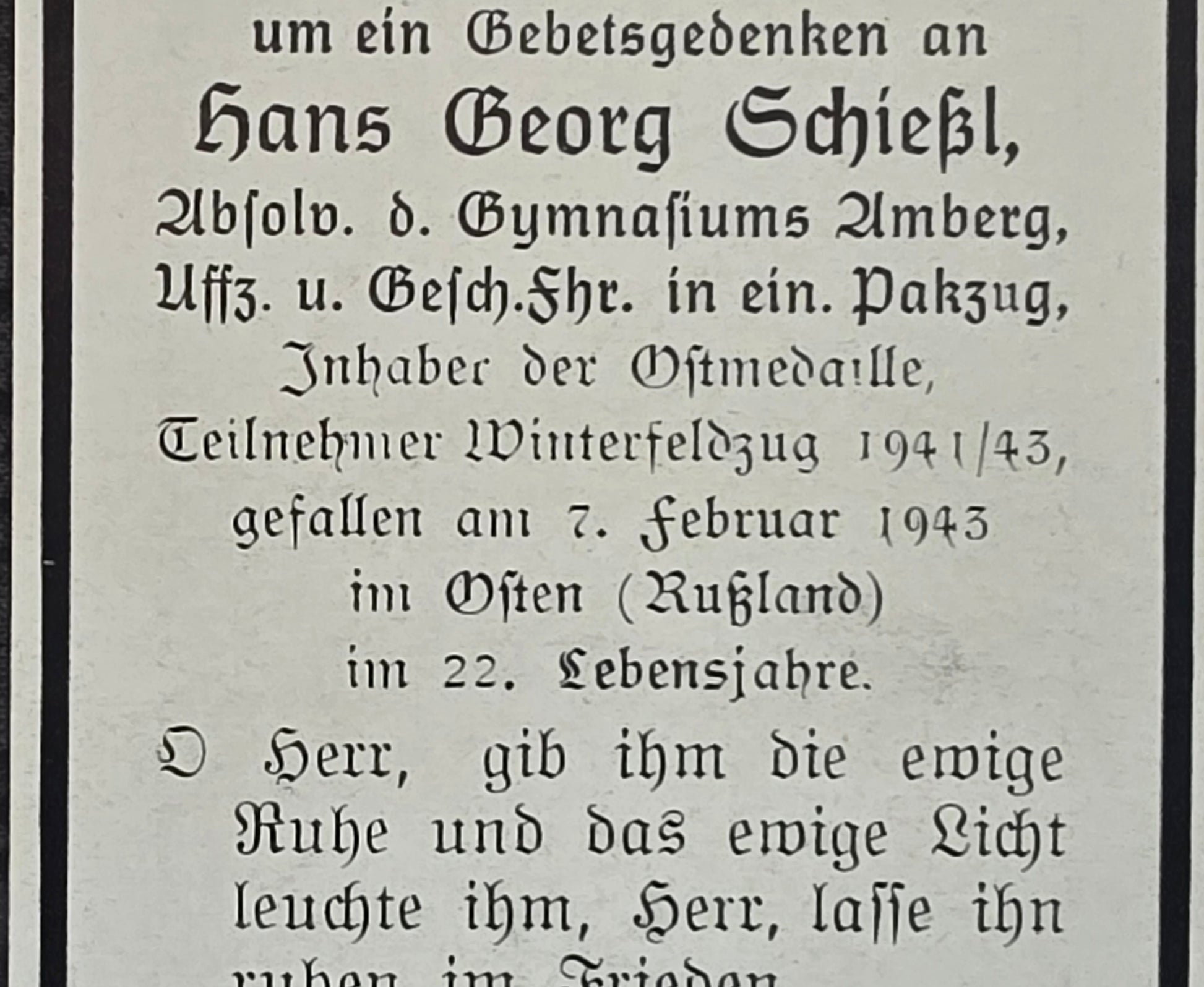 Konvolut Nachlass Familie Amberg + Sterbebilder + Fotos + Feldpost Werfer Regt. 88 - www.mmilitaria.com