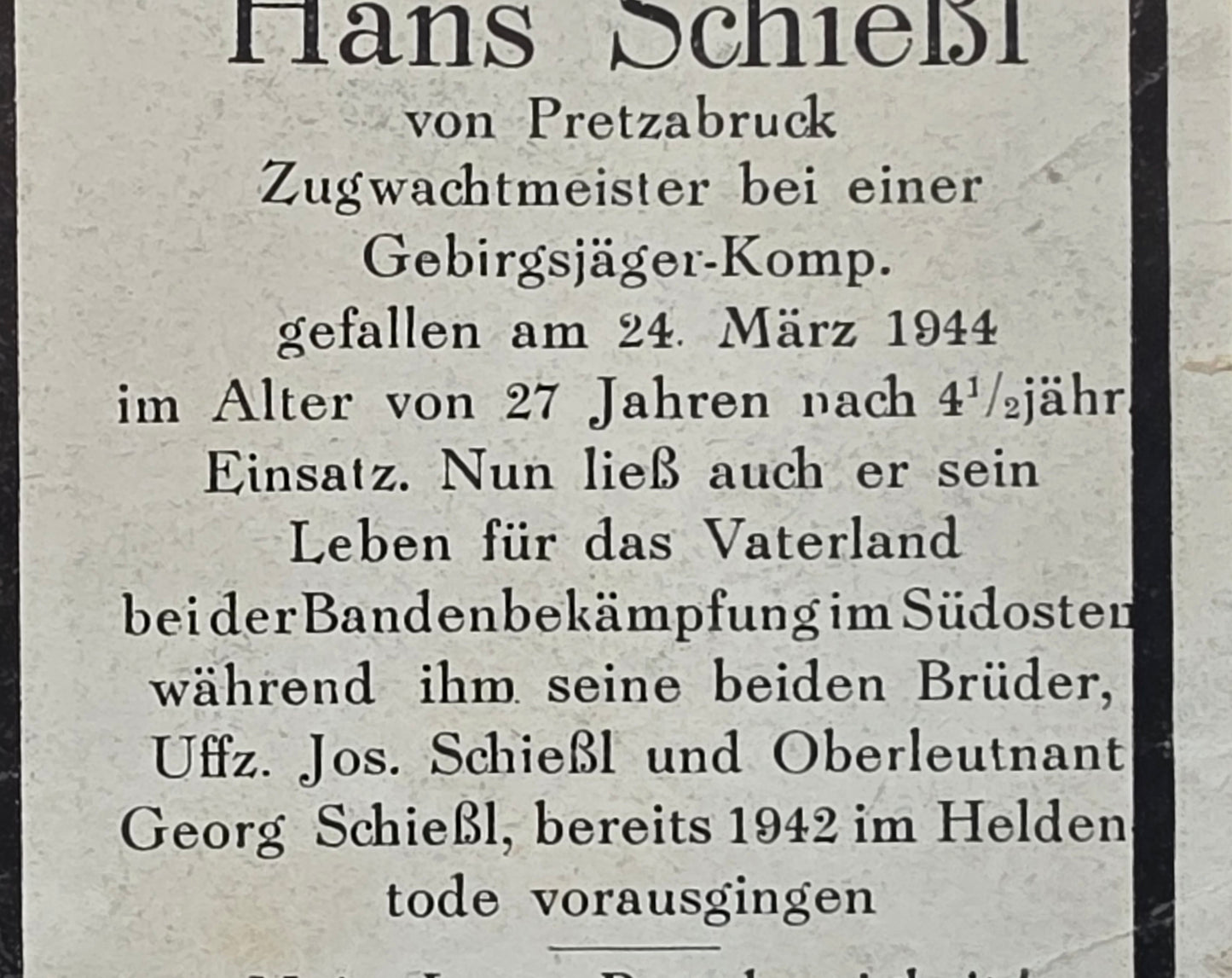 Konvolut Nachlass Familie Amberg + Sterbebilder + Fotos + Feldpost Werfer Regt. 88 - www.mmilitaria.com
