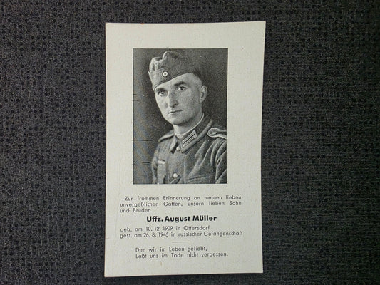 Sterbebild Unteroffizier Ottersdorf KGL 204/2 in Astrachan Am Kaspischen Meer
