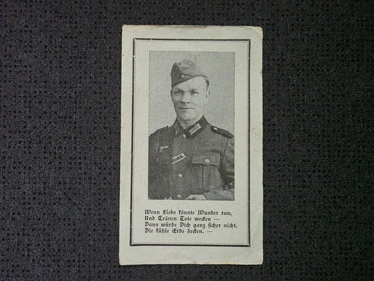 Sterbebild Obergefreiter Landesschützen Btl. 55 Jahre Osten - www.mmilitaria.com