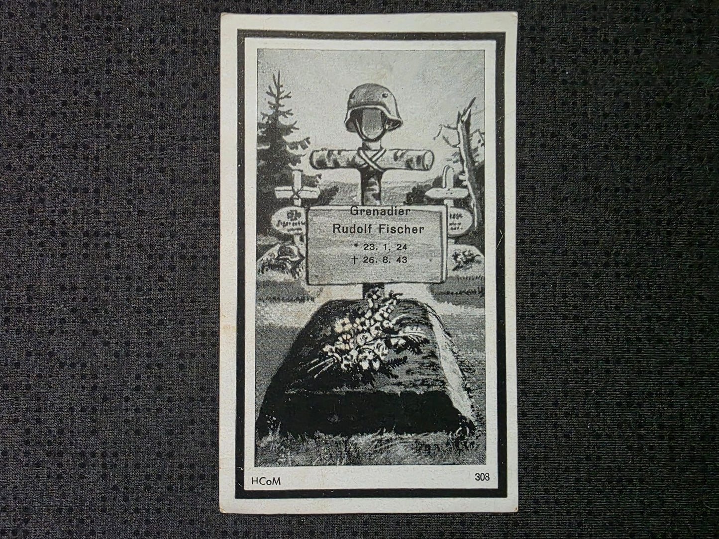Sterbebild Grenadier Obernried 6. Komp. Gren. Regt. 166 Russland - www.mmilitaria.com