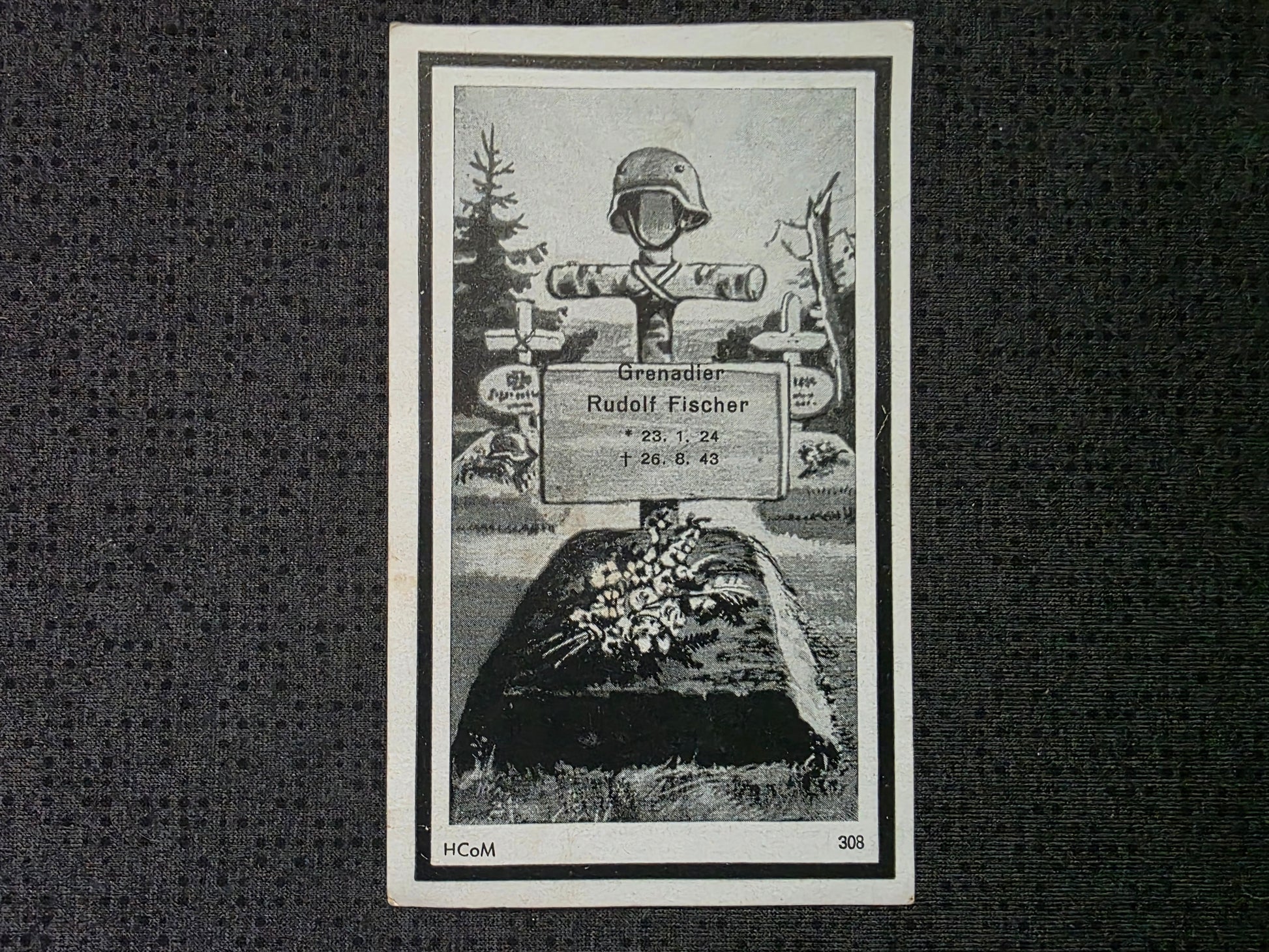Sterbebild Grenadier Obernried 6. Komp. Gren. Regt. 166 Russland - www.mmilitaria.com