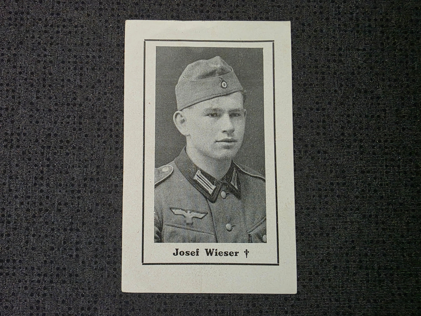 Sterbebild Gefreiter Pittersdorf Grenadier Regt. Aachen Hürtgenwald - www.mmilitaria.com