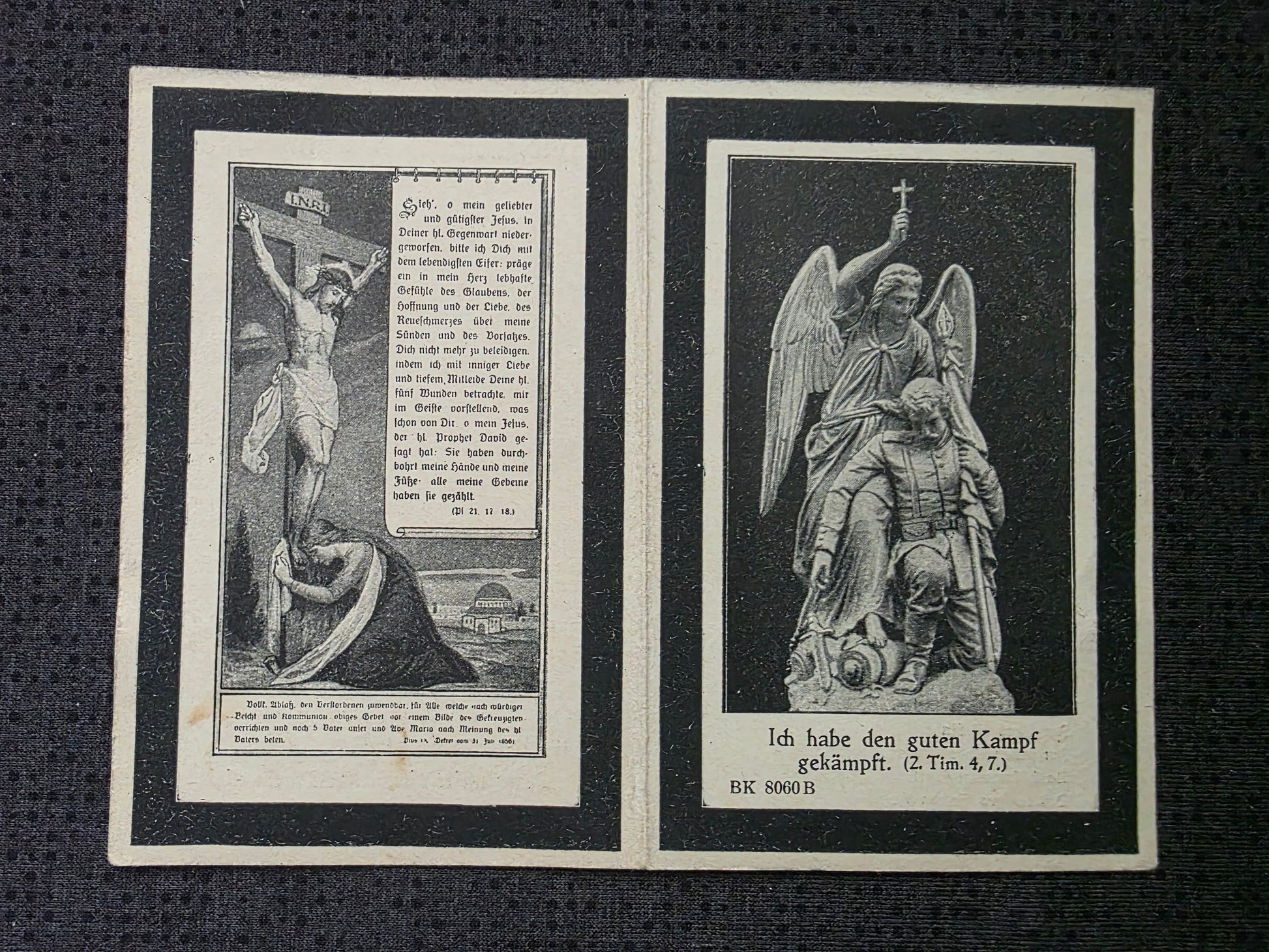 Sterbebild Krankenträger Urberg Sanitäts-Kompanie Endkampf Nov. 1918 Les Celliers Frankreich - www.mmilitaria.com