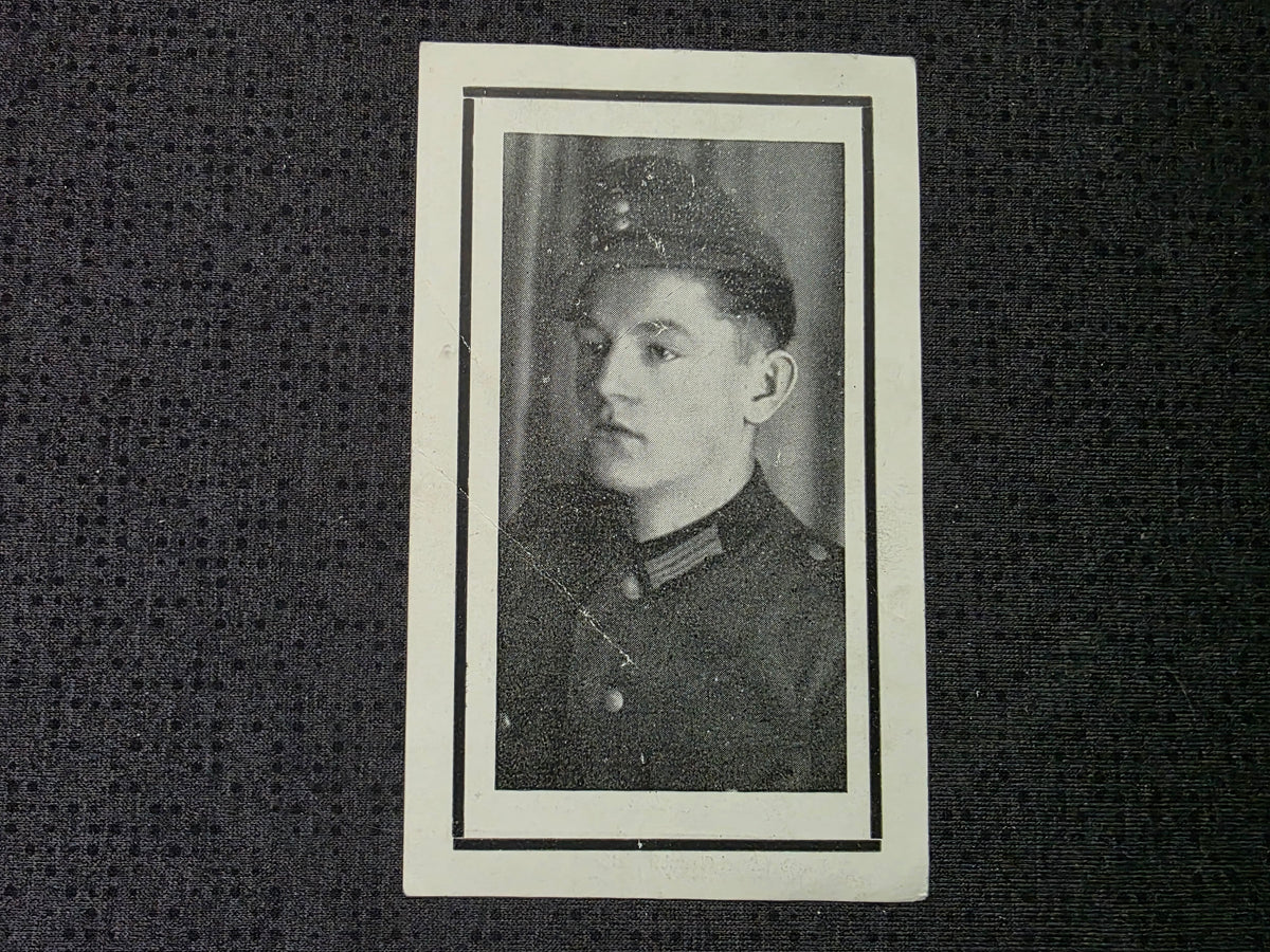 Sterbebild Gefreiter Riegelsberg Gebirgsjäger Regt. Tiszalúc Ungarn - www.mmilitaria.com