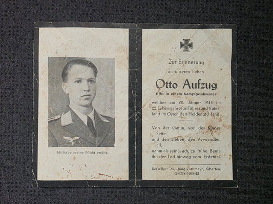 Sterbebild Unteroffizier Borne 2. Staffel Kampf-Gruppe Z.B.V 23 Debalzewo Ukraine