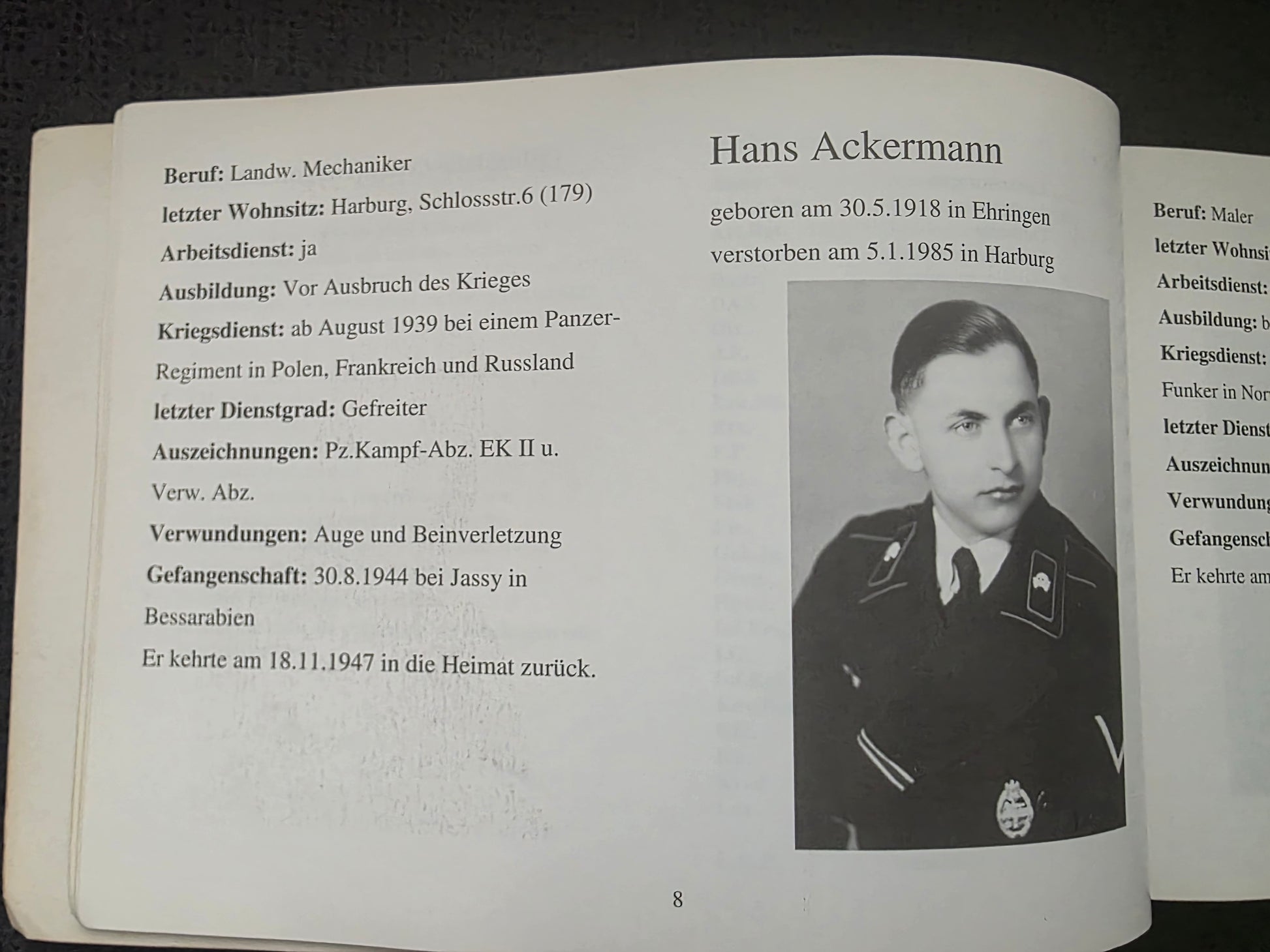 Gedenkbuch den Heimkehrern und Vertriebenen der Gemeinde Harburg RAR - www.mmilitaria.com