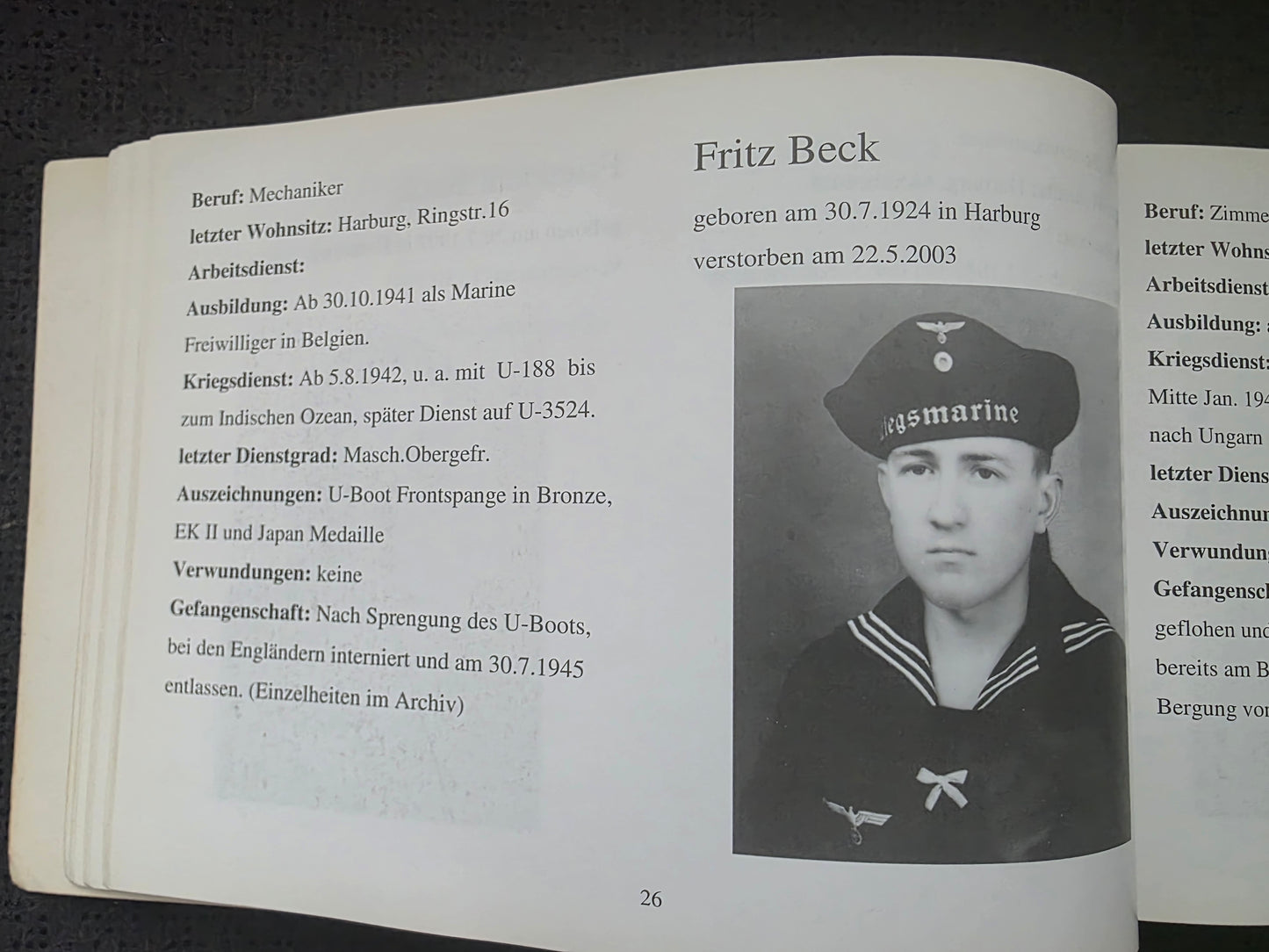 Gedenkbuch den Heimkehrern und Vertriebenen der Gemeinde Harburg RAR - www.mmilitaria.com