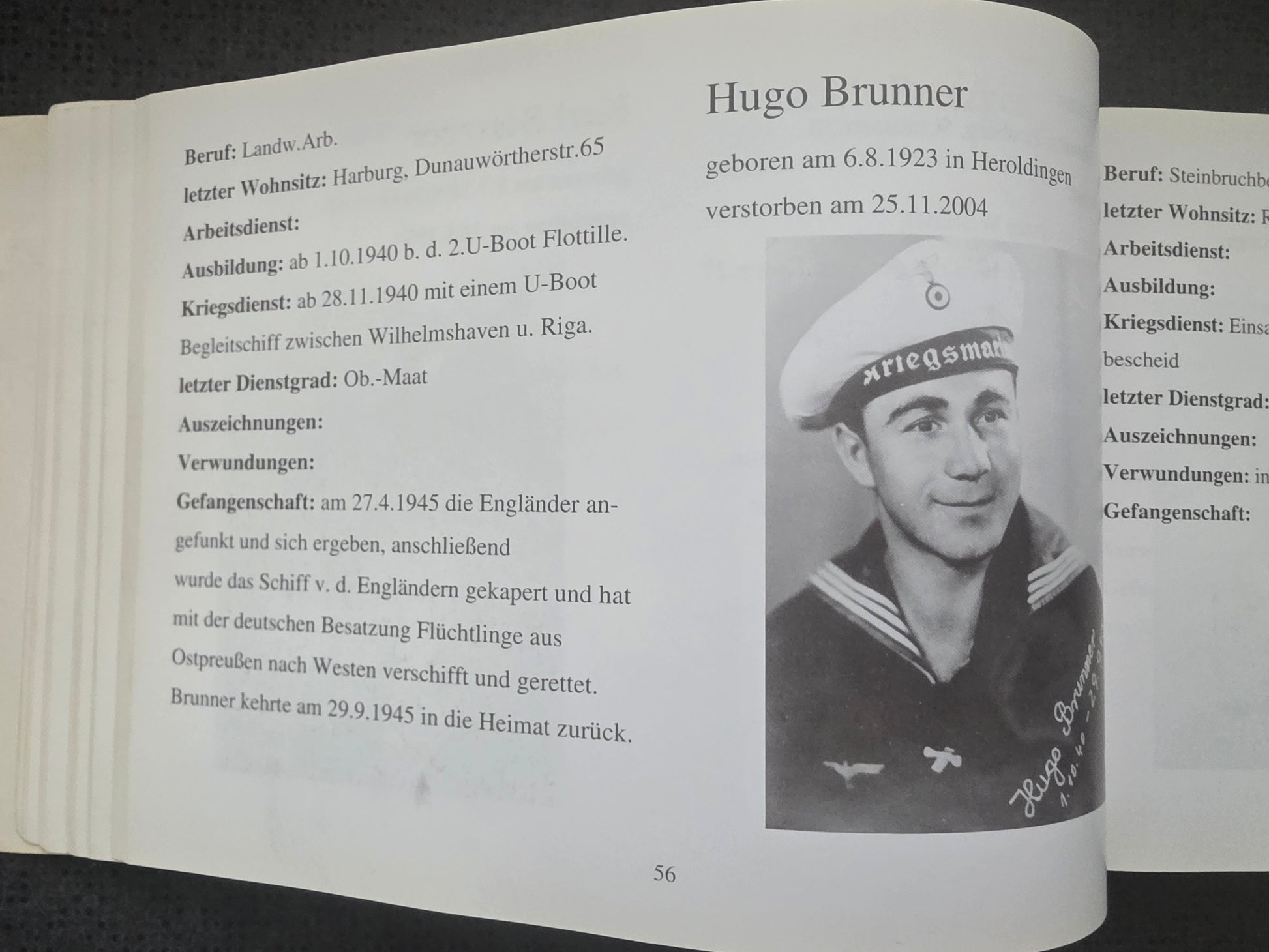 Gedenkbuch den Heimkehrern und Vertriebenen der Gemeinde Harburg RAR - www.mmilitaria.com