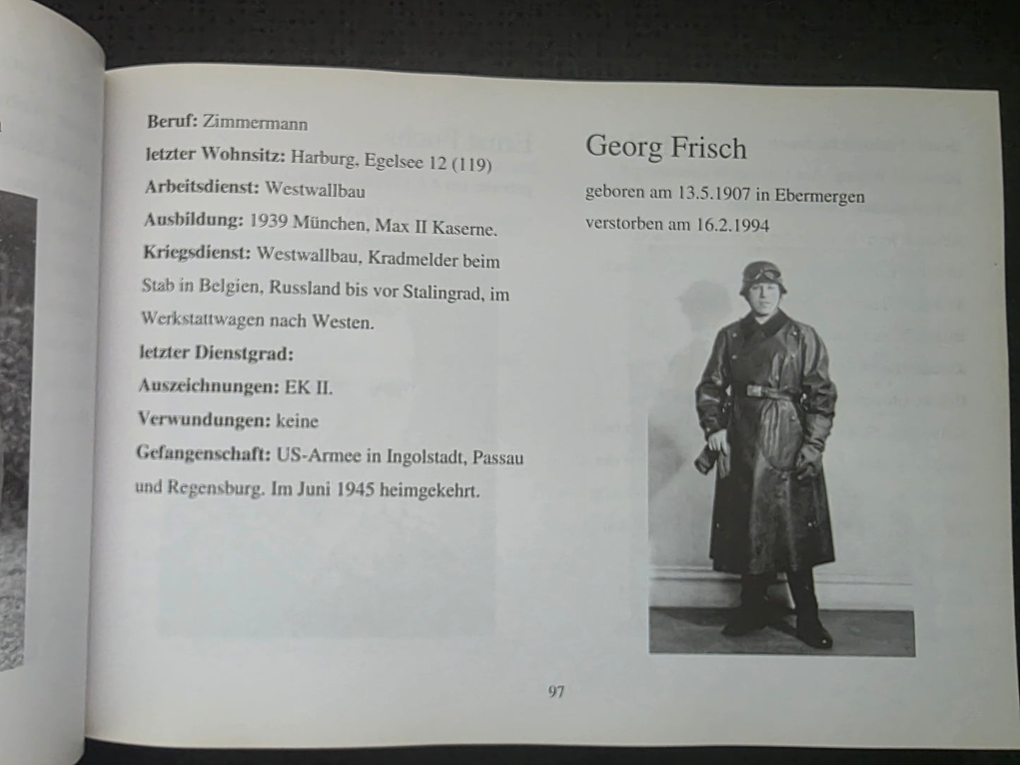 Gedenkbuch den Heimkehrern und Vertriebenen der Gemeinde Harburg RAR - www.mmilitaria.com