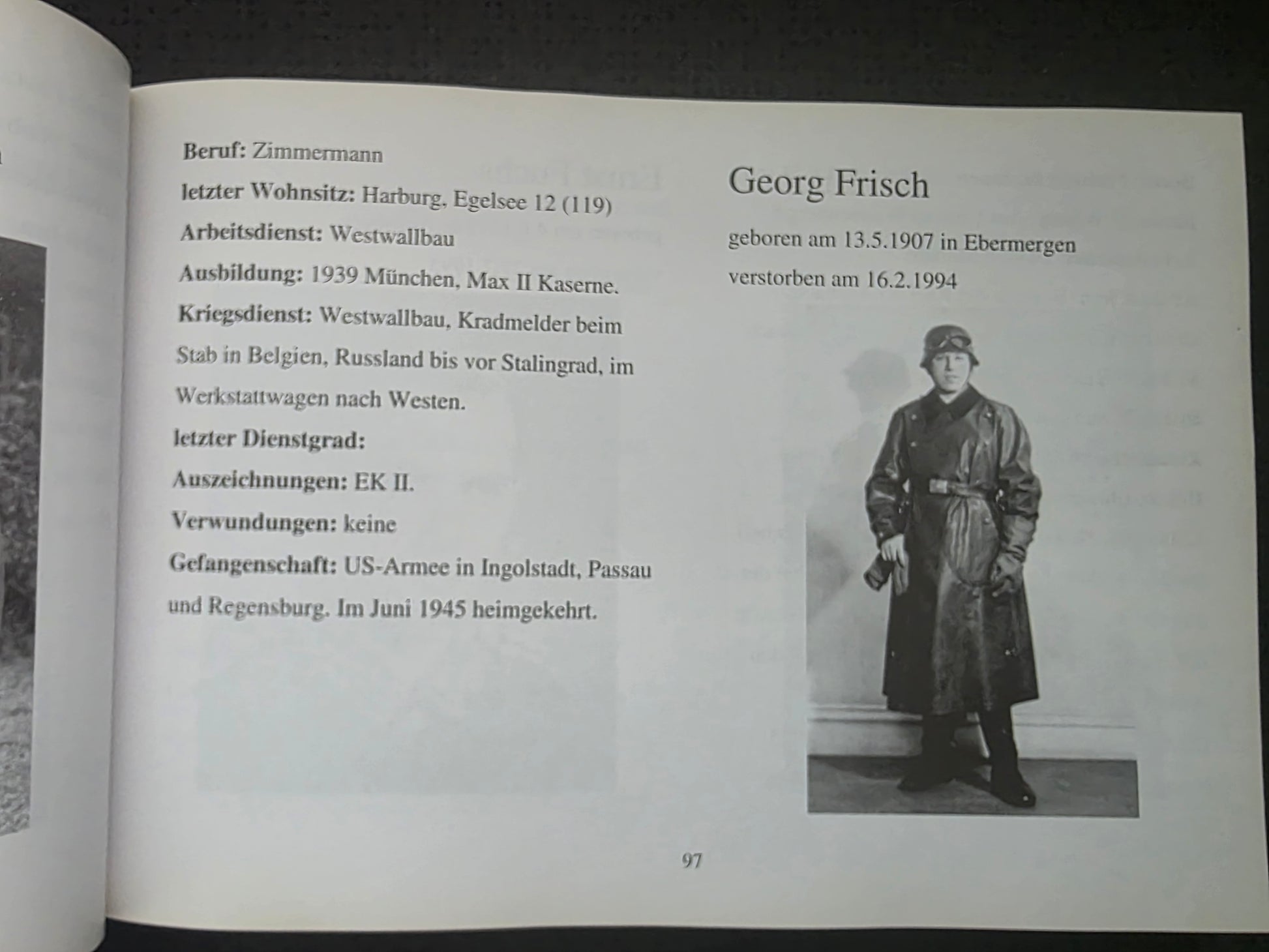 Gedenkbuch den Heimkehrern und Vertriebenen der Gemeinde Harburg RAR - www.mmilitaria.com