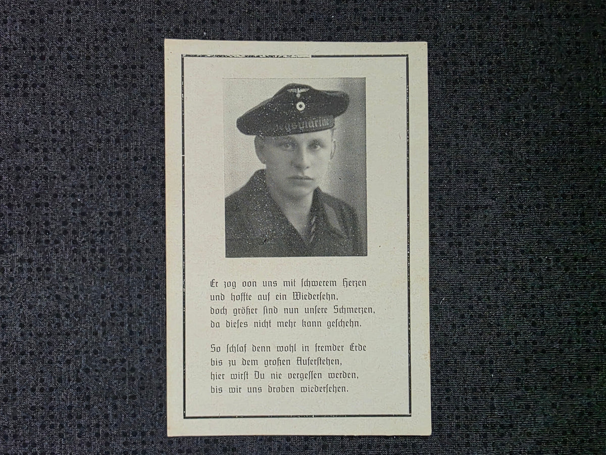 Sterbebild Hauptgefreiter Neuhaus Marine Auszeichnungen Prijepolje Höhe 1194 Serbien