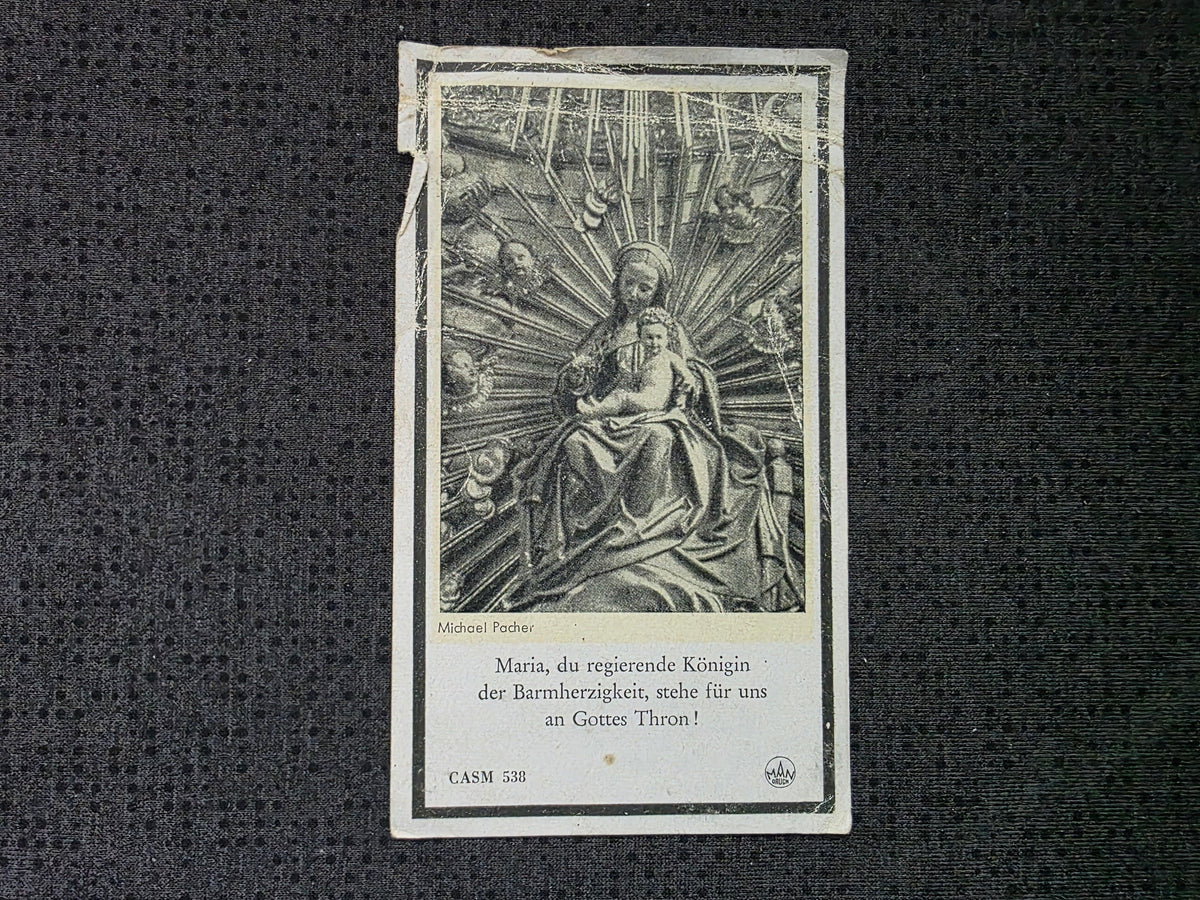 Sterbebild Schütze Lohnsburg 1. Komp. Landesschützen Btl. 675 Rekowitschi Russland