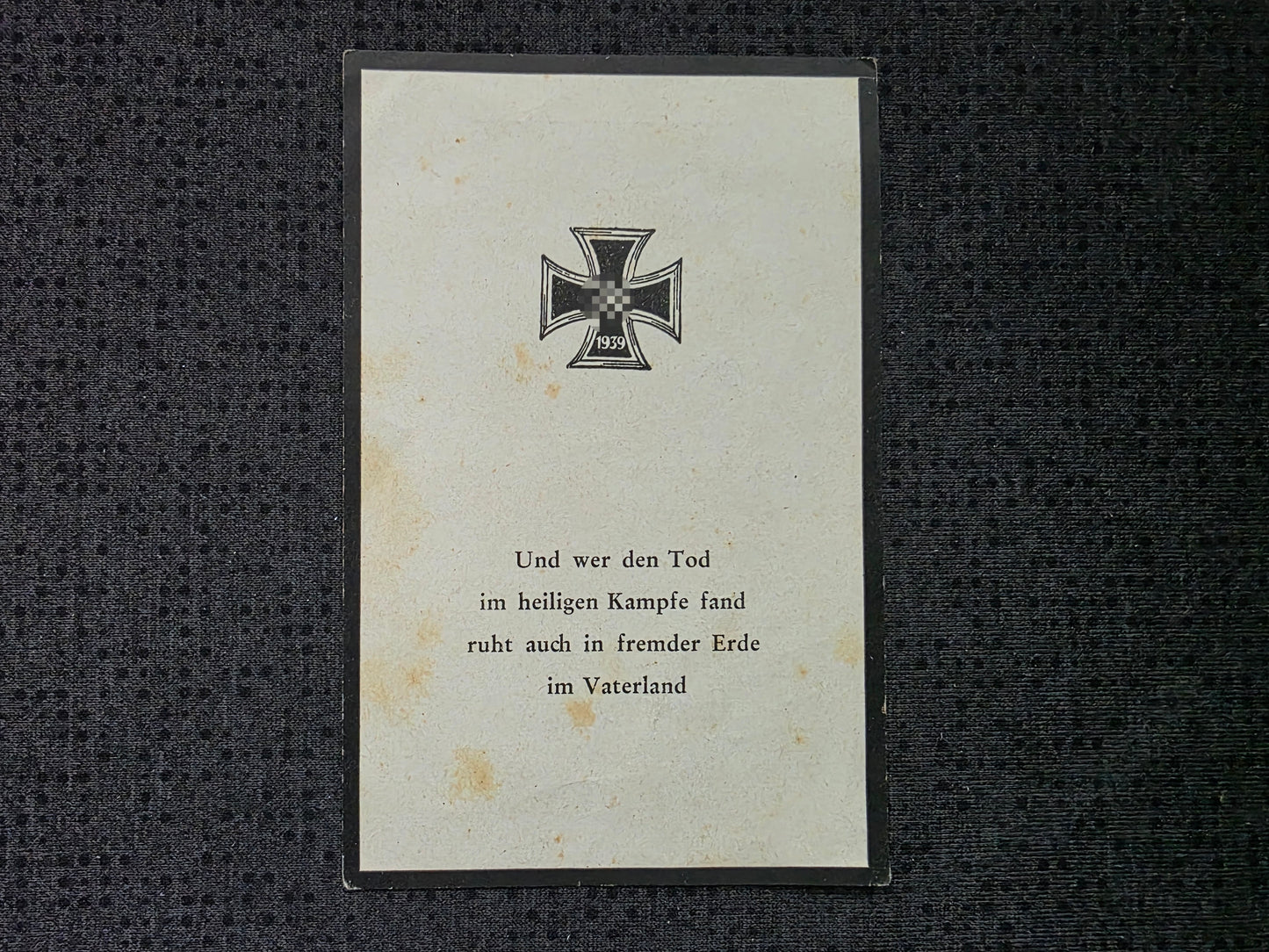 Sterbebild Gefreiter Engertsham 3./Kraftfahr-Abt. 573 Laz. 508 Wolossowo Russland