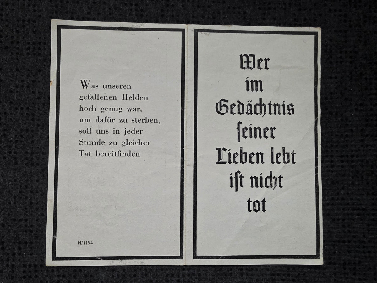 Sterbebild Oberst Hundszell Stab Gren. Regt. 71 Ritterkreuz DKiG Stalingrad Russland