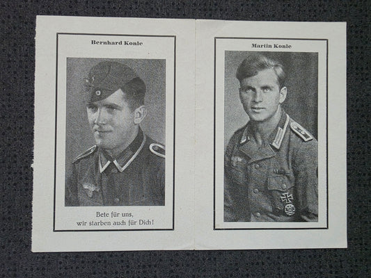 Sterbebild Brüder Blindheim Unteroffizier Gruppenführer Heeres-Pio. Btl. 268 Feldwebel Panzerjäger Abt. Gyergyószentmiklós Ungarn - www.mmilitaria.com