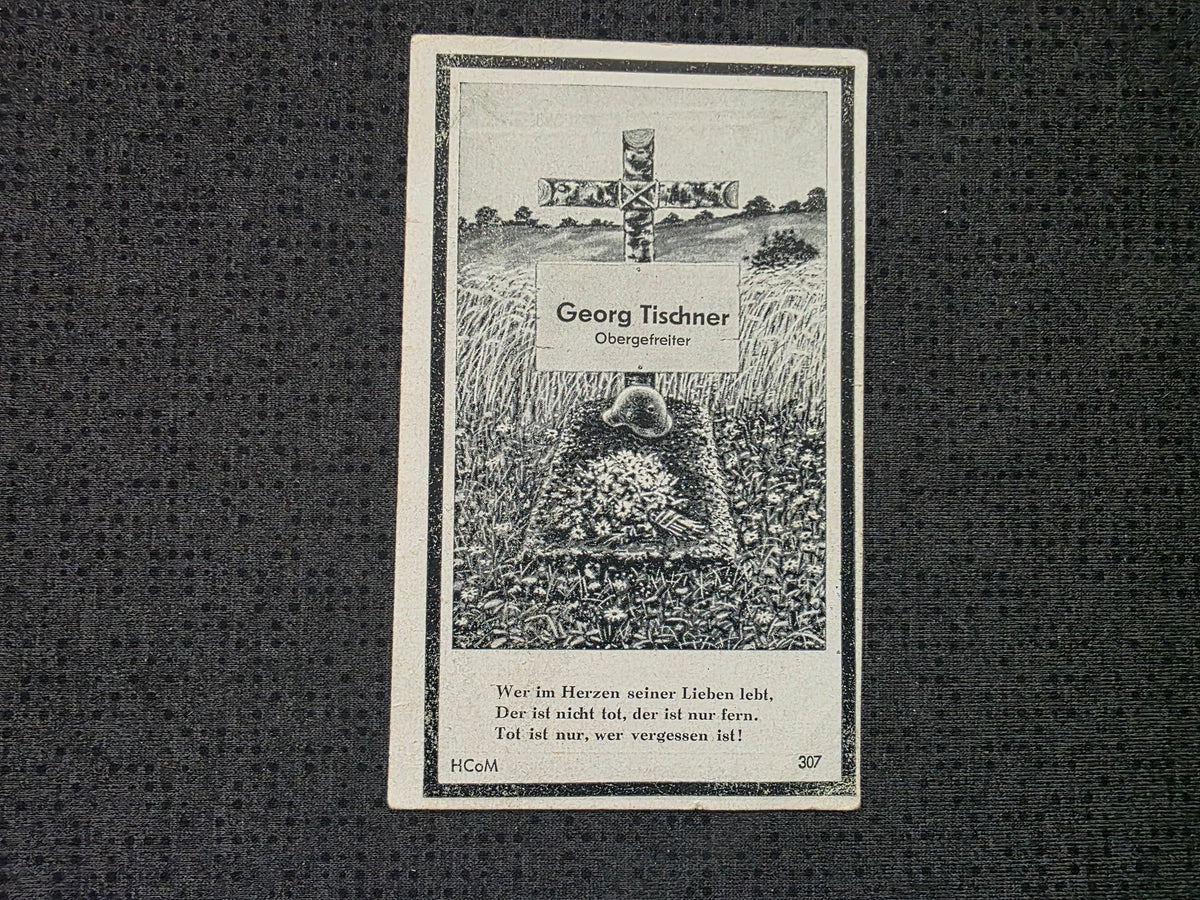Sterbebild Obergefreiter Rittershof Grenadier Regt. Riga-Beberbeki Lettland