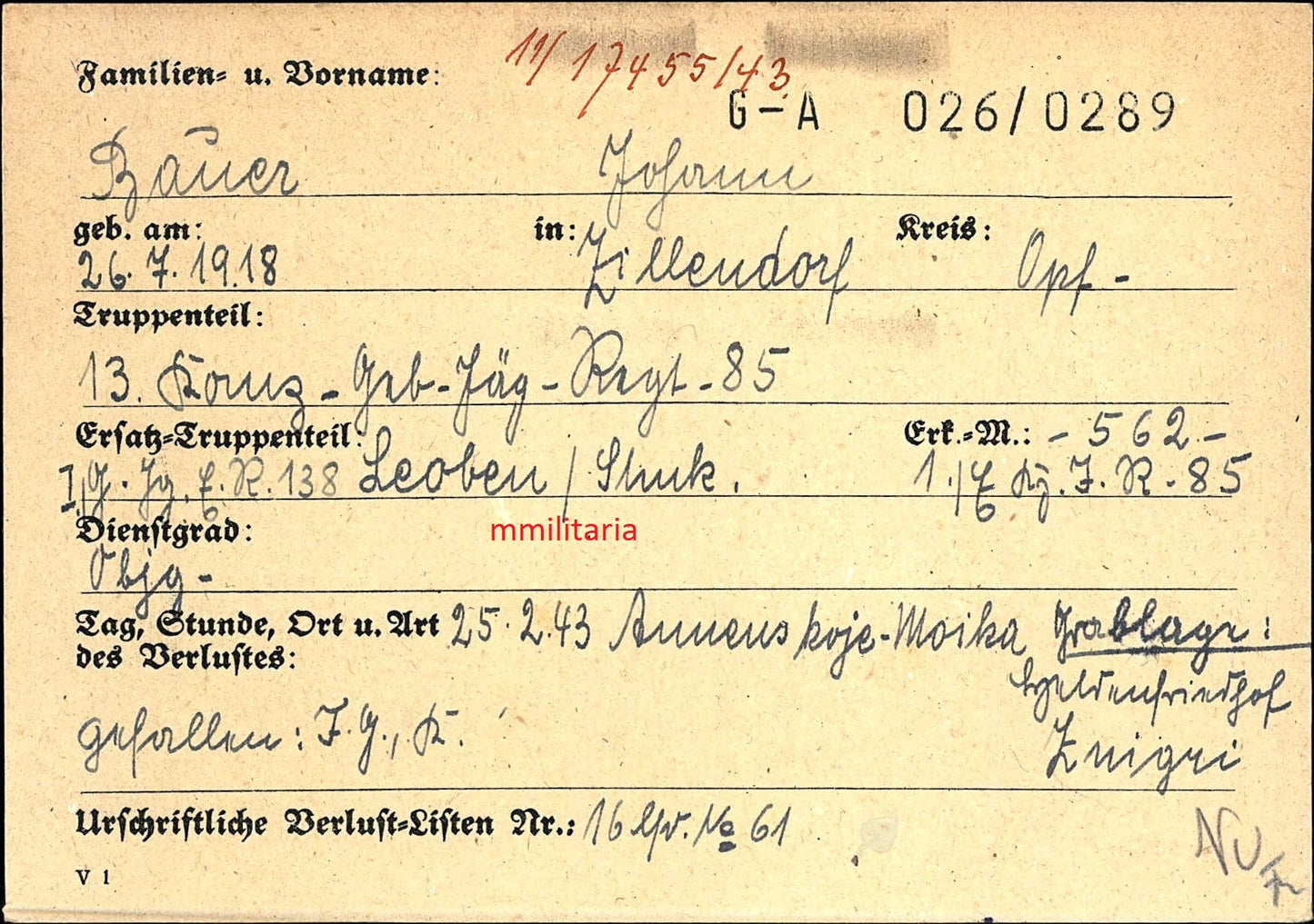 Sterbebild Oberjäger Zillendorf 13. Komp. Geb. Jäger Regt. 85 Bulgarischer Tapferkeitsorden Kreta Kämpfer Annenskoje Russland