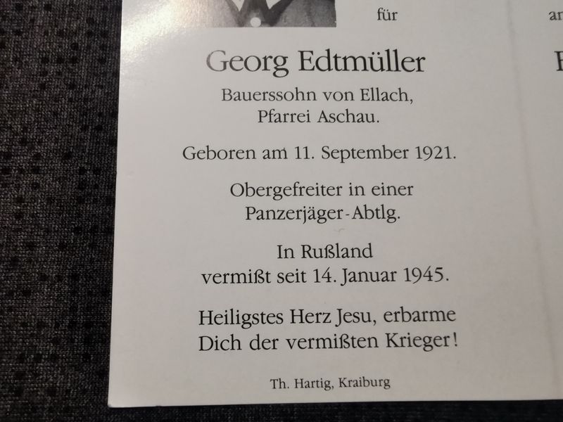 Sterbebild Brüder beide vermißt Obergefreiter Panzerjäger Abt. Schütze Grenadier Regt. 199 "List" Russland