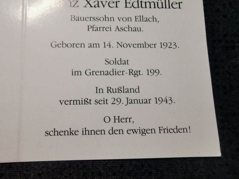 Sterbebild Brüder beide vermißt Obergefreiter Panzerjäger Abt. Schütze Grenadier Regt. 199 "List" Russland