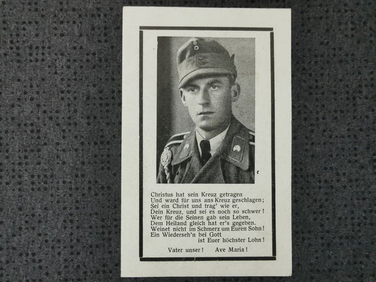 Sterbebild Unteroffizier Gebirgsjäger Regt. Normandie Cherbourg-Peninsula Orglandes Frankreich