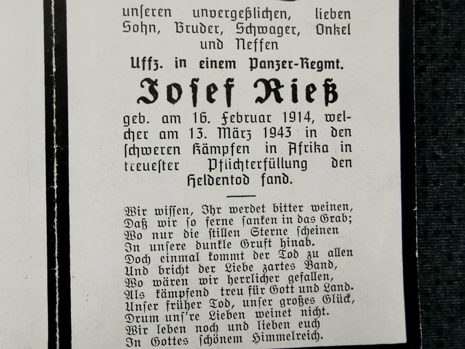 Sterbebild Brüder SS-Rottenführer 5. Komp. SS-Regt "Der Führer" Osten Unteroffizier Panzer Regt. Afrika Tunesien