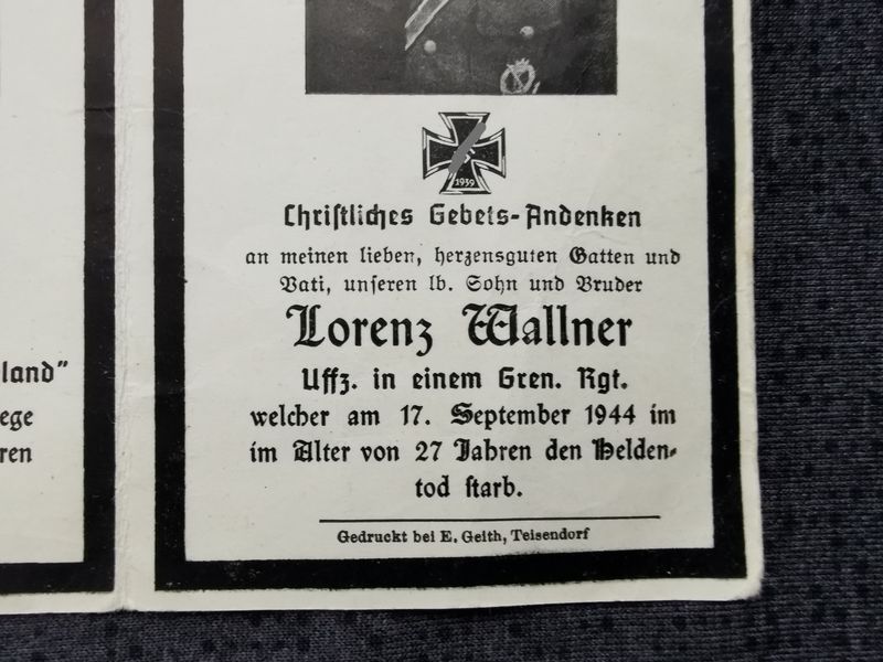 Sterbebild Brüder SS-Mann Standarte "Deutschland" 1939 Polen Unteroffizier 5. Gren. Regt. 1120 Ecuelle Reillon Frankreich