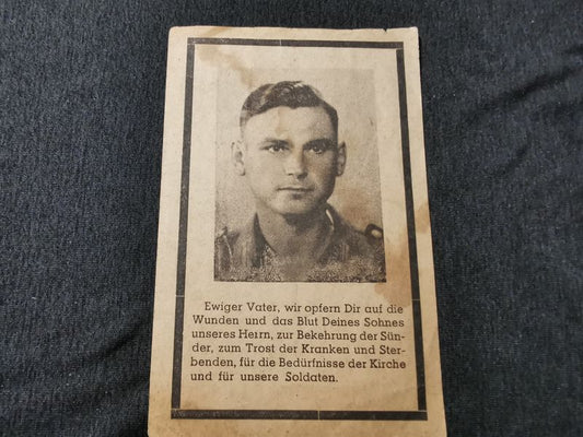 Sterbebild Unteroffizier Sturmbootkommando 08.05.1945 letzter Kriegstag Überfahrt Gotland Ostsee - www.mmilitaria.com