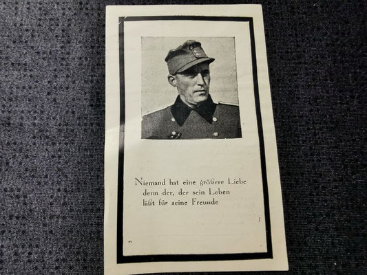 Sterbebild Leutnant der Reserve Homburg Gebirgs-Jäger Regt. Csik-Bankfalva Sercaia Rumänien - www.mmilitaria.com