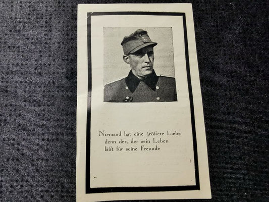 Sterbebild Leutnant der Reserve Homburg Gebirgs-Jäger Regt. Csik-Bankfalva Sercaia Rumänien