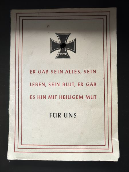 Konvolut Widmung Grenadier 7. Komp. Gren. Regt. 284 Trauerbrief Andacht Feldpost Luxemburg Mjagry Ungarn