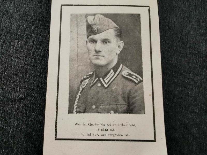 Sterbebild SS Hauptscharführer Augsburg Polizei-Panzer Grenadier Regt. Amphissa Griechenland