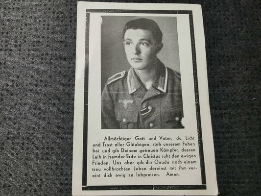 Sterbebild Unteroffizier Panzer Abteilung Noyers La Cambe Invasionsfront Frankreich